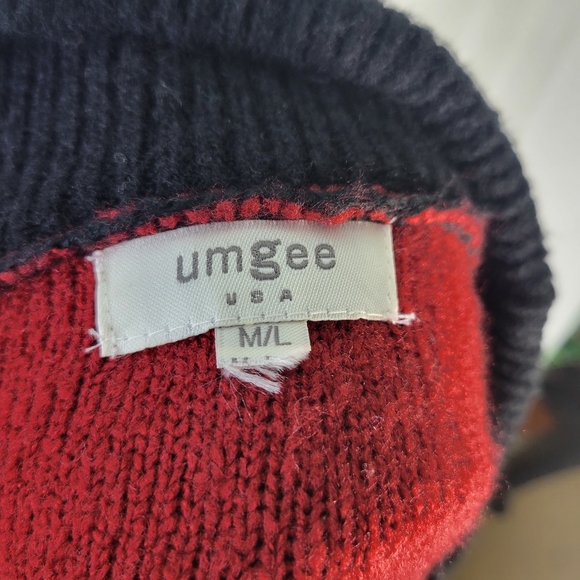 Umgee USA Color Block Oversized Boxy Sweater Size ML Cotton Blend Offset Pocket - Picture 11 of 12